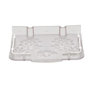 Unbreakable Set Top Box Shelf with Railing