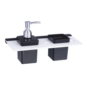 Soap Dispenser with Tumbler Holder