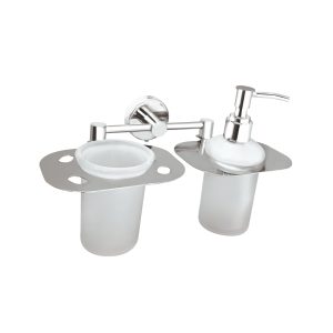 Soap Dispenser with Tumbler Holder