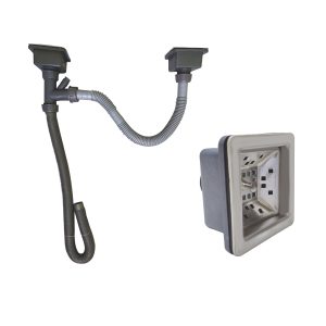 DOUBLE BOWL SQUARE  SINK WASTE COUPLING SET