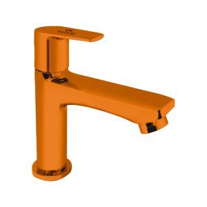 Omega -20 Rose Gold  High Neck Pillar Cock Bathroom Faucet | Premium Brass Tap for Wash Basin | Modern & Durable